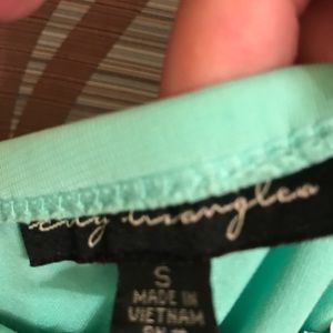 Short black and aqua/mint dress